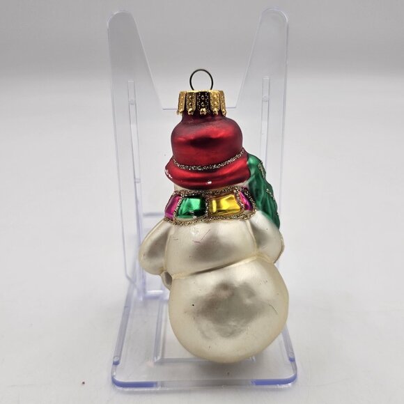 Vintage Trim A Tree Snowman Blown Glass Christmas Tree Ornament 3.50 in 2005 - Picture 3 of 7